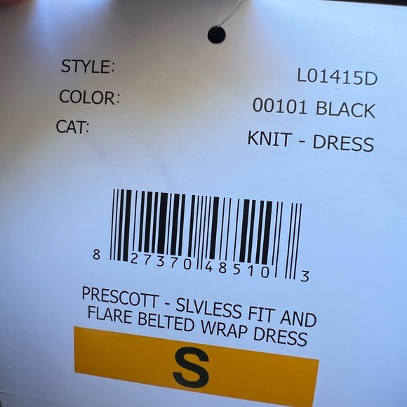 LOVE X DESIGN Prescott Black Sleeveless Fit Flare Belted Wrap Dress Small NWT - Picture 5 of 9